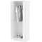 Modern White 2-Door Wardrobe Armoire Cabinet with Clothes Hanging Rod